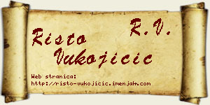 Risto Vukojičić vizit kartica